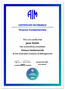 AIM Digital Certificate Finance Fundamentals