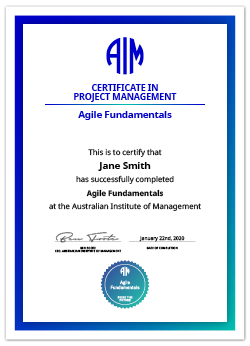 AIM Digital Certificate Agile Fundamentals