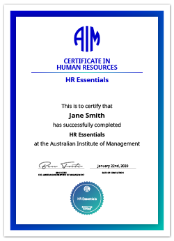 AIM Digital Certificate HR Essentials