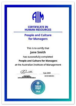 AIM People and Culture for Managers Digital Certificate