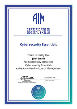 AIM Digital Certificate - Cybersecurity Essentials