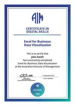 AIM Digital Certificate - Excel for Business: Data Visualisation