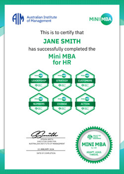 AIM Mini MBA for HR Certificate