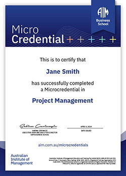 Microcredential Project Management Badge