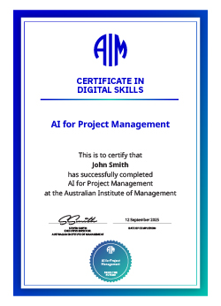 AI for Project Management Certificate