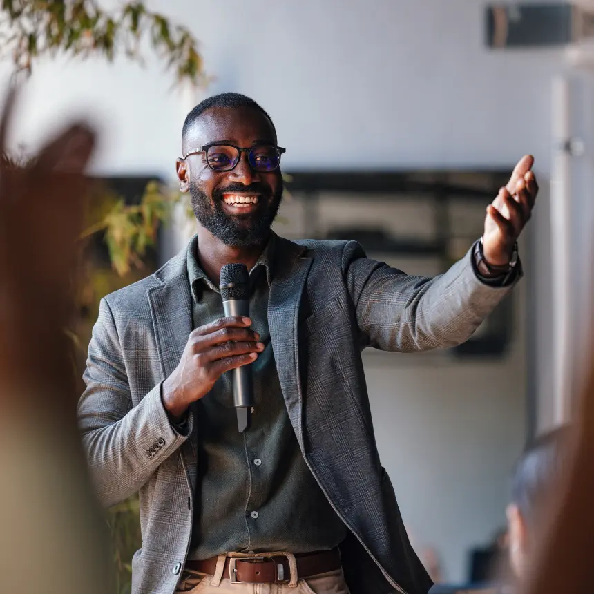 Professionals attending an AIM on-campus public sector training session