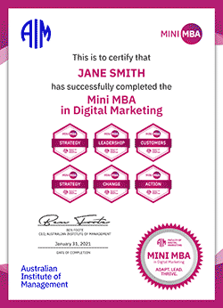AIM Mini MBA in Digital Marketing Certificate