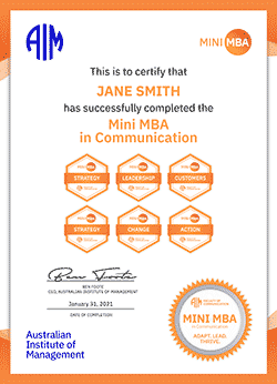 AIM Mini MBA in Communication Certificate